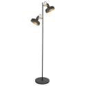 Mexlite floor lamp PRATO 2 flames E14 IP20, black dimmable