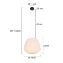 anne light & home pendant luminaire SABLE 1 flame E27 IP20, creme dimmable