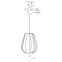 anne light & home pendant luminaire SABLE 1 flame E27 IP20, creme dimmable