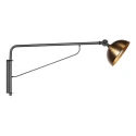 Steinhauer wall luminaire PINTINO 1 flame GU10 IP20, black dimmable