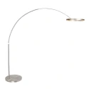 Steinhauer floor lamp RINGLUX 2 flames IP20, steel dimmable