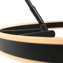 Steinhauer floor lamp RINGLUX 2 flames IP20, black dimmable