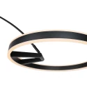 Steinhauer floor lamp RINGLUX 2 flames IP20, black dimmable