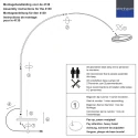 Steinhauer floor lamp RINGLUX 2 flames IP20, black dimmable