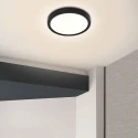 Steinhauer ceiling luminaire LUMINIX 1 flame IP44, black dimmable
