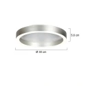 Steinhauer ceiling luminaire RINGLUX 2 flames IP20, steel dimmable