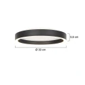Steinhauer ceiling luminaire RINGLUX 2 flames IP20, black dimmable