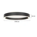 Steinhauer ceiling luminaire RINGLUX 2 flames IP20, black dimmable