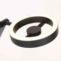 Steinhauer floor lamp RINGLUX 2 flames IP20, black dimmable