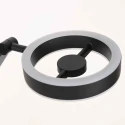 Steinhauer floor lamp RINGLUX 2 flames IP20, black dimmable