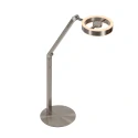 table lamp RINGLUX 2 flames IP20, steel dimmable