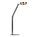 table lamp RINGLUX 2 flames IP20, steel dimmable