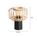 Steinhauer table lamp BREEZA BEACH 1 flame E27 IP20, black dimmable