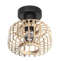 ceiling luminaire BREEZA BEACH 1 flame E27 IP20, black dimmable
