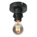 Steinhauer ceiling luminaire BREEZA BEACH 1 flame E27 IP20, black dimmable