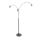 Steinhauer floor lamp BREEZA BEACH 3 flames E27 IP20, black dimmable