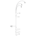 Steinhauer floor lamp BREEZA BEACH 3 flames E27 IP20, black dimmable
