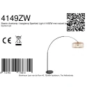 Steinhauer arc luminaire BREEZA BEACH 1 flame E27 IP20, black dimmable