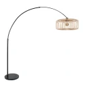 Steinhauer arc luminaire BREEZA BEACH 1 flame E27 IP20, black dimmable