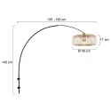 Steinhauer wall luminaire BREEZA BEACH 1 1 flame E27 IP20, black dimmable