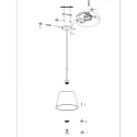Steinhauer pendant luminaire BREEZA BEACH 1 flame E27 IP20, black dimmable