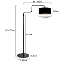 Steinhauer floor lamp BLOEBA E27 IP20, dimmable