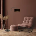 Steinhauer floor lamp BLOEBA 1 flame E27 IP20, black dimmable