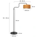 Steinhauer floor lamp BLOEBA 1 flame E27 IP20, black dimmable