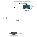 Steinhauer floor lamp BLOEBA E27 IP20, dimmable