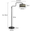 Steinhauer floor lamp BLOEBA E27 IP20, dimmable