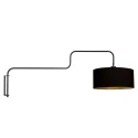 Steinhauer wall luminaire BLOEBA 1 flame E27 IP20, black dimmable