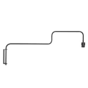 Steinhauer wall luminaire BLOEBA 1 flame E27 IP20, black dimmable