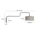 Steinhauer wall luminaire BLOEBA 1 flame E27 IP20, black dimmable