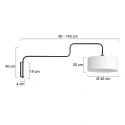 Steinhauer wall luminaire BLOEBA 1 flame E27 IP20, black dimmable