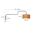 Steinhauer wall luminaire BLOEBA 1 flame E27 IP20, black dimmable