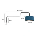 Steinhauer wall luminaire BLOEBA 1 flame E27 IP20, black dimmable