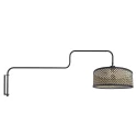 Steinhauer wall luminaire BLOEBA 1 flame E27 IP20, black dimmable
