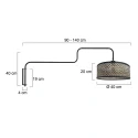 Steinhauer wall luminaire BLOEBA 1 flame E27 IP20, black dimmable