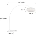 Steinhauer floor lamp SPARKLED LIGHT E27 IP20, dimmable