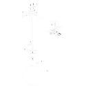 Steinhauer pendant luminaire BOLLIQUE 1 flame E27 IP20, black dimmable