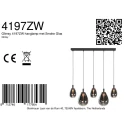 Steinhauer pendant luminaire GLIMSY 5 flames IP20, black dimmable