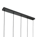 Steinhauer pendant luminaire GLIMSY 5 flames IP20, black dimmable