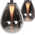 Steinhauer pendant luminaire GLIMSY 5 flames IP20, black dimmable