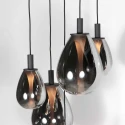 Steinhauer pendant luminaire GLIMSY 5 flames IP20, black dimmable