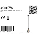 Steinhauer pendant luminaire GLIMSY 1 flame IP20, black dimmable