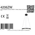 Mexlite pendant luminaire LUMEX 1 flame IP20, black dimmable