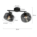 Mexlite wall luminaire TENEBRIS E14 IP20, dimmable