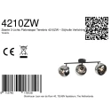 wall luminaire TENEBRIS 3 flames E14 IP20, black dimmable