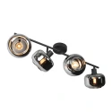 Mexlite wall luminaire TENEBRIS 4 flames E14 IP20, black dimmable