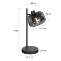 Mexlite table lamp TENEBRIS 1 flame E14 IP20, black dimmable